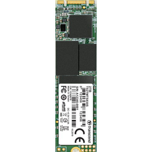 Твердотельный диск 2TB Transcend MTS830, M.2 2280, SATA, 3D TLC, with DRAM [R/W - 560/520 MB/s]